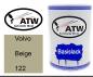 Preview: Volvo, Beige, 122: 500ml Lackdose, von ATW Autoteile West.