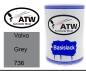 Preview: Volvo, Grey, 736: 500ml Lackdose, von ATW Autoteile West.