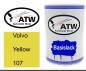 Preview: Volvo, Yellow, 107: 500ml Lackdose, von ATW Autoteile West.