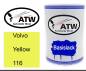 Preview: Volvo, Yellow, 116: 500ml Lackdose, von ATW Autoteile West.