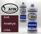 Preview: Audi, Amethyst, LY4A: 400ml Sprühdose + 400ml Klarlack - Set, von ATW Autoteile West.