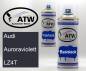 Preview: Audi, Auroraviolett, LZ4T: 400ml Sprühdose + 400ml Klarlack - Set, von ATW Autoteile West.