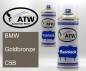 Preview: BMW, Goldbronze, C5B: 400ml Sprühdose + 400ml Klarlack - Set, von ATW Autoteile West.