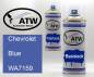 Preview: Chevrolet, Blue, WA7159: 400ml Sprühdose + 400ml Klarlack - Set, von ATW Autoteile West.