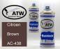 Preview: Citroen, Brown, AC-438: 400ml Sprühdose + 400ml Klarlack - Set, von ATW Autoteile West.