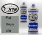 Preview: Fiat, Grigio, 038: 400ml Sprühdose + 400ml Klarlack - Set, von ATW Autoteile West.