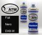 Preview: Fiat, Nero, DX8-W: 400ml Sprühdose + 400ml Klarlack - Set, von ATW Autoteile West.