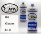 Preview: Kia, Glacier, GLB: 400ml Sprühdose + 400ml Klarlack - Set, von ATW Autoteile West.