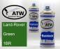 Preview: Land-Rover, Green, 1BR: 400ml Sprühdose + 400ml Klarlack - Set, von ATW Autoteile West.
