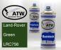 Preview: Land-Rover, Green, LRC756: 400ml Sprühdose + 400ml Klarlack - Set, von ATW Autoteile West.