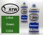 Preview: Lotus, Green, C203: 400ml Sprühdose + 400ml Klarlack - Set, von ATW Autoteile West.