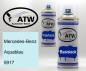 Preview: Mercedes-Benz, Aquablau, 5917: 400ml Sprühdose + 400ml Klarlack - Set, von ATW Autoteile West.