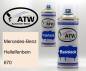 Preview: Mercedes-Benz, Hellelfenbein, 670: 400ml Sprühdose + 400ml Klarlack - Set, von ATW Autoteile West.