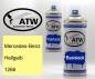 Preview: Mercedes-Benz, Hellgelb, 1266: 400ml Sprühdose + 400ml Klarlack - Set, von ATW Autoteile West.