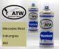 Preview: Mercedes-Benz, Indiumgrau, 963: 400ml Sprühdose + 400ml Klarlack - Set, von ATW Autoteile West.