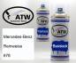Preview: Mercedes-Benz, Reinweiss, 678: 400ml Sprühdose + 400ml Klarlack - Set, von ATW Autoteile West.