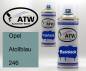 Preview: Opel, Atollblau, 246: 400ml Sprühdose + 400ml Klarlack - Set, von ATW Autoteile West.