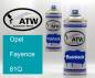 Preview: Opel, Fayence, 81Q: 400ml Sprühdose + 400ml Klarlack - Set, von ATW Autoteile West.