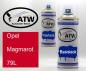 Preview: Opel, Magmarot, 79L: 400ml Sprühdose + 400ml Klarlack - Set, von ATW Autoteile West.