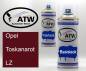 Preview: Opel, Toskanarot, LZ: 400ml Sprühdose + 400ml Klarlack - Set, von ATW Autoteile West.