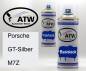 Preview: Porsche, GT-Silber, M7Z: 400ml Sprühdose + 400ml Klarlack - Set, von ATW Autoteile West.