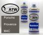 Preview: Porsche, Provence, M4C: 400ml Sprühdose + 400ml Klarlack - Set, von ATW Autoteile West.