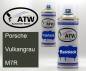 Preview: Porsche, Vulkangrau, M7R: 400ml Sprühdose + 400ml Klarlack - Set, von ATW Autoteile West.