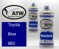 Preview: Toyota, Blue, 8B2: 400ml Sprühdose + 400ml Klarlack - Set, von ATW Autoteile West.