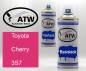 Preview: Toyota, Cherry, 3S7: 400ml Sprühdose + 400ml Klarlack - Set, von ATW Autoteile West.