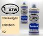 Preview: Volkswagen, Elfenbein, V2: 400ml Sprühdose + 400ml Klarlack - Set, von ATW Autoteile West.