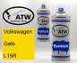 Preview: Volkswagen, Gelb, L15R: 400ml Sprühdose + 400ml Klarlack - Set, von ATW Autoteile West.