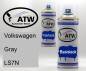 Preview: Volkswagen, Gray, LS7N: 400ml Sprühdose + 400ml Klarlack - Set, von ATW Autoteile West.