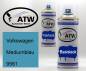 Preview: Volkswagen, Mediumblau, 9561: 400ml Sprühdose + 400ml Klarlack - Set, von ATW Autoteile West.