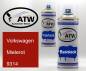 Preview: Volkswagen, Mielerot, 9314: 400ml Sprühdose + 400ml Klarlack - Set, von ATW Autoteile West.