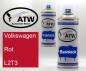 Preview: Volkswagen, Rot, L2T3: 400ml Sprühdose + 400ml Klarlack - Set, von ATW Autoteile West.