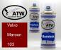 Preview: Volvo, Maroon, 103: 400ml Sprühdose + 400ml Klarlack - Set, von ATW Autoteile West.