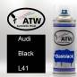 Preview: Audi, Black, L41: 400ml Sprühdose, von ATW Autoteile West.