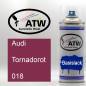 Preview: Audi, Tornadorot, 018: 400ml Sprühdose, von ATW Autoteile West.