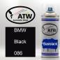 Preview: BMW, Black, 086: 400ml Sprühdose, von ATW Autoteile West.