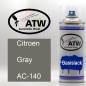 Preview: Citroen, Gray, AC-140: 400ml Sprühdose, von ATW Autoteile West.