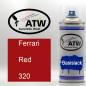 Preview: Ferrari, Red, 320: 400ml Sprühdose, von ATW Autoteile West.