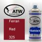 Preview: Ferrari, Red, 325: 400ml Sprühdose, von ATW Autoteile West.