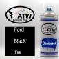 Preview: Ford, Black, 1W: 400ml Sprühdose, von ATW Autoteile West.