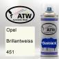 Preview: Opel, Brillantweiss, 451: 400ml Sprühdose, von ATW Autoteile West.