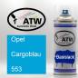 Preview: Opel, Cargoblau, 553: 400ml Sprühdose, von ATW Autoteile West.