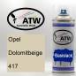 Preview: Opel, Dolomitbeige, 417: 400ml Sprühdose, von ATW Autoteile West.