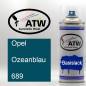 Preview: Opel, Ozeanblau, 689: 400ml Sprühdose, von ATW Autoteile West.