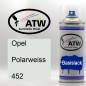 Preview: Opel, Polarweiss, 452: 400ml Sprühdose, von ATW Autoteile West.