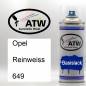 Preview: Opel, Reinweiss, 649: 400ml Sprühdose, von ATW Autoteile West.