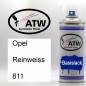 Preview: Opel, Reinweiss, 811: 400ml Sprühdose, von ATW Autoteile West.